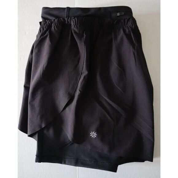 Athleta S/586789-02 Women's 2XS Black Mile Marker 2-in-1 Shorts - Picture 8 of 12